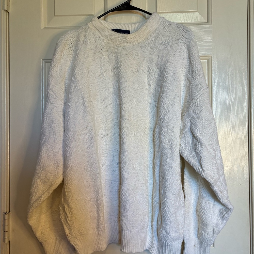 Classic White Crew Neck Sweater